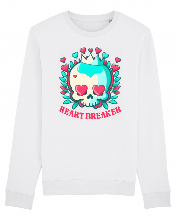 Heart Breaker Skull Valentine White