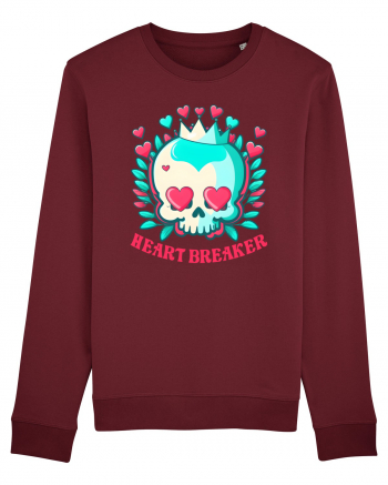 Heart Breaker Skull Valentine Burgundy