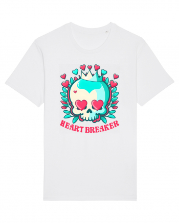 Heart Breaker Skull Valentine White