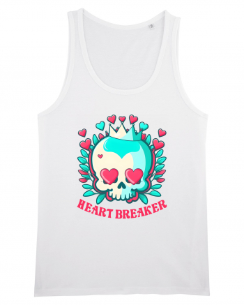 Heart Breaker Skull Valentine White