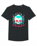 Heart Breaker Skull Valentine Tricou mânecă scurtă guler larg Bărbat Skater