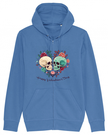 Heart Happy Valentine's Day Skull Bright Blue