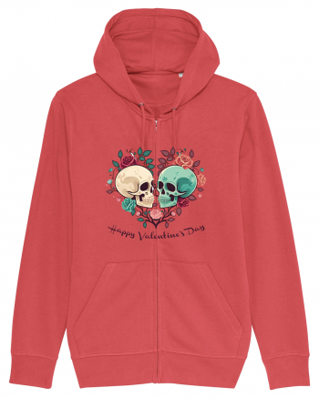 Heart Happy Valentine's Day Skull Carmine Red