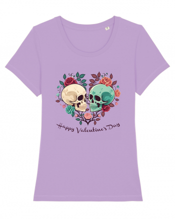 Heart Happy Valentine's Day Skull Lavender Dawn