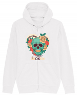 I am Broken Ok Skeleton Valentine Skull Hanorac cu fermoar Unisex Connector