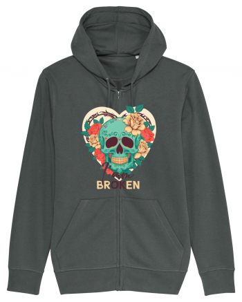 I am Broken Ok Skeleton Valentine Skull Anthracite