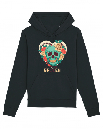 I am Broken Ok Skeleton Valentine Skull Black