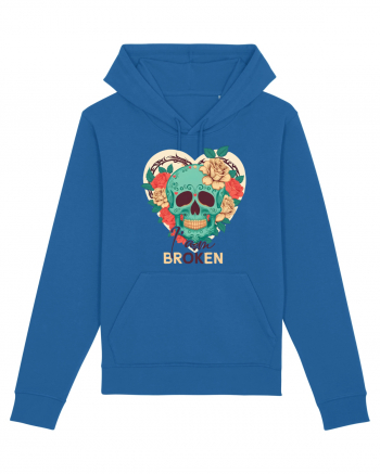 I am Broken Ok Skeleton Valentine Skull Royal Blue