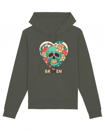 I am Broken Ok Skeleton Valentine Skull Khaki