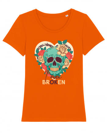 I am Broken Ok Skeleton Valentine Skull Bright Orange