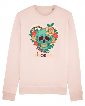 I am Broken Ok Skeleton Valentine Skull Candy Pink