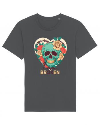 I am Broken Ok Skeleton Valentine Skull Anthracite