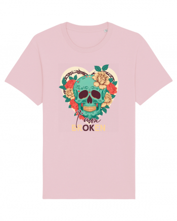 I am Broken Ok Skeleton Valentine Skull Cotton Pink