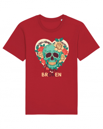 I am Broken Ok Skeleton Valentine Skull Red