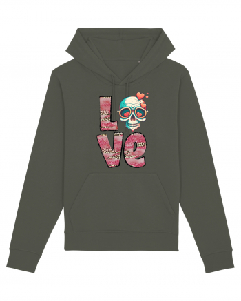 Love Heart Valentine Skull Khaki