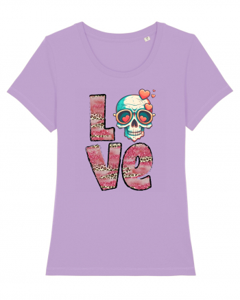 Love Heart Valentine Skull Lavender Dawn