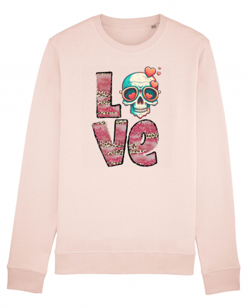 Love Heart Valentine Skull Candy Pink