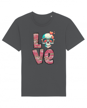 Love Heart Valentine Skull Anthracite