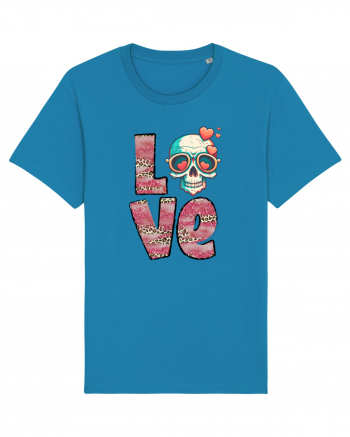 Love Heart Valentine Skull Azur
