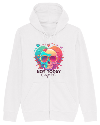 Not Today Cupid Anti Valentine Skull White