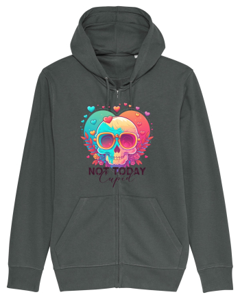 Not Today Cupid Anti Valentine Skull Anthracite
