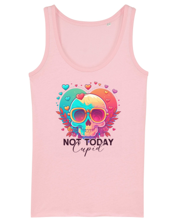 Not Today Cupid Anti Valentine Skull Cotton Pink