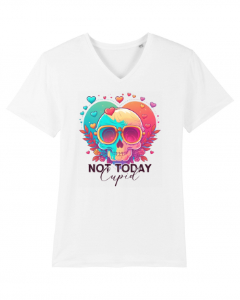 Not Today Cupid Anti Valentine Skull White