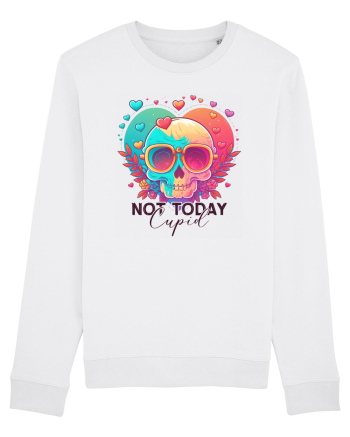 Not Today Cupid Anti Valentine Skull White