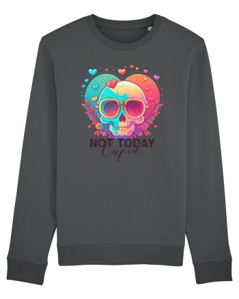 Not Today Cupid Anti Valentine Skull Anthracite