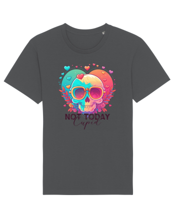 Not Today Cupid Anti Valentine Skull Anthracite