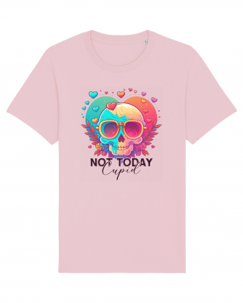 Not Today Cupid Anti Valentine Skull Cotton Pink
