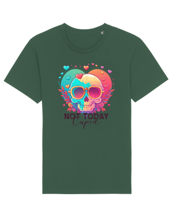 Not Today Cupid Anti Valentine Skull Bottle Green