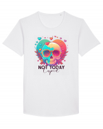 Not Today Cupid Anti Valentine Skull Tricou mânecă scurtă guler larg Bărbat Skater