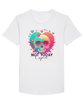 Not Today Cupid Anti Valentine Skull White