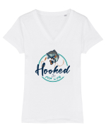 Hooked for life Tricou mânecă scurtă guler V Damă Evoker