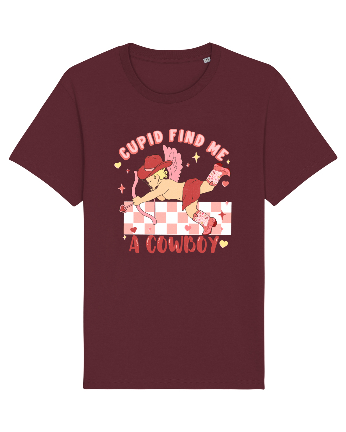 Tricou mânecă scurtă Unisex Rocker Burgundy