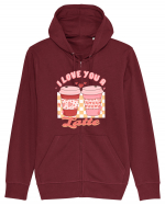 I Love You A Latte Hanorac cu fermoar Unisex Connector