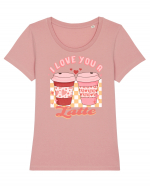 I Love You A Latte Tricou mânecă scurtă guler larg fitted Damă Expresser