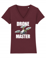 Drone master Tricou mânecă scurtă guler V Damă Evoker