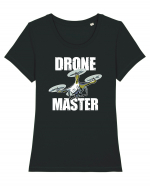 Drone master Tricou mânecă scurtă guler larg fitted Damă Expresser