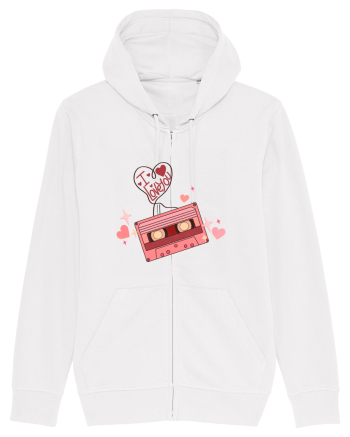 I Love You Retro Cassette White