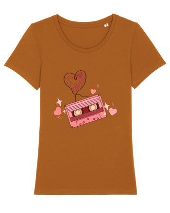 I Love You Retro Cassette Roasted Orange