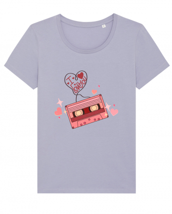 I Love You Retro Cassette Lavender