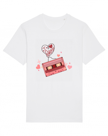 I Love You Retro Cassette White