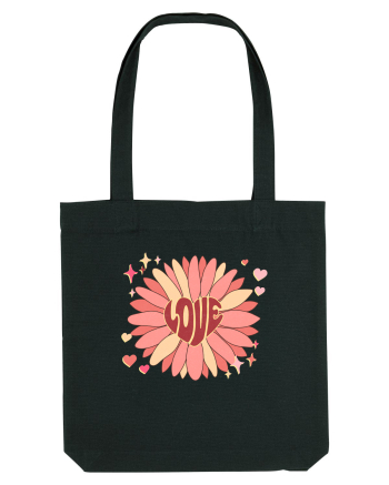 Love Hippie Flower Black