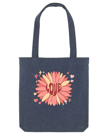 Love Hippie Flower Midnight Blue