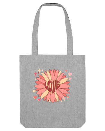Love Hippie Flower Heather Grey