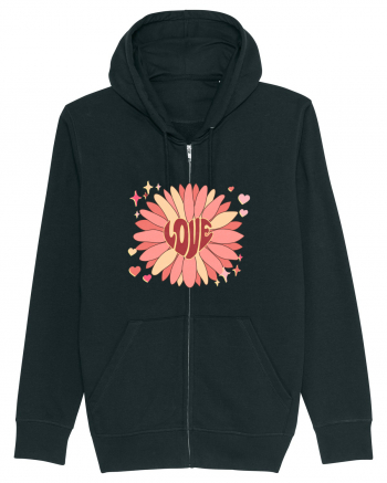 Love Hippie Flower Black