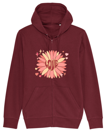 Love Hippie Flower Burgundy