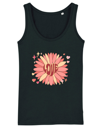 Love Hippie Flower Black